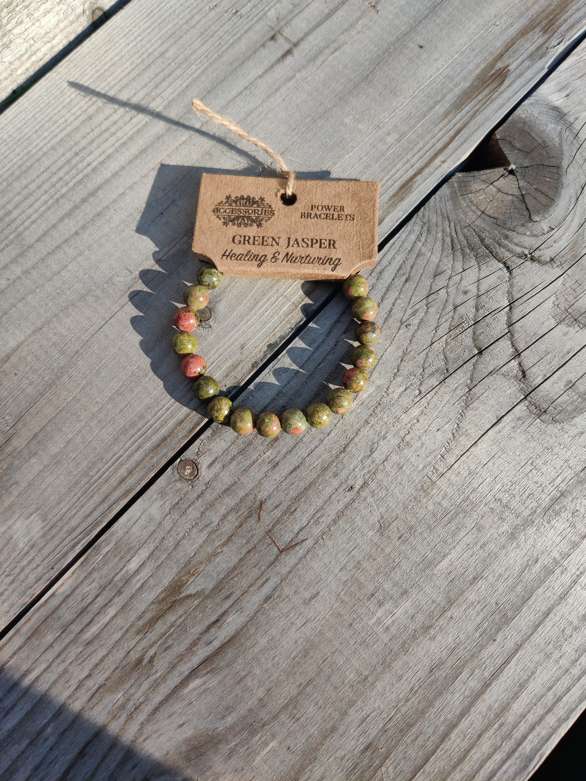 Green Jasper/Unakite Power Bracelet