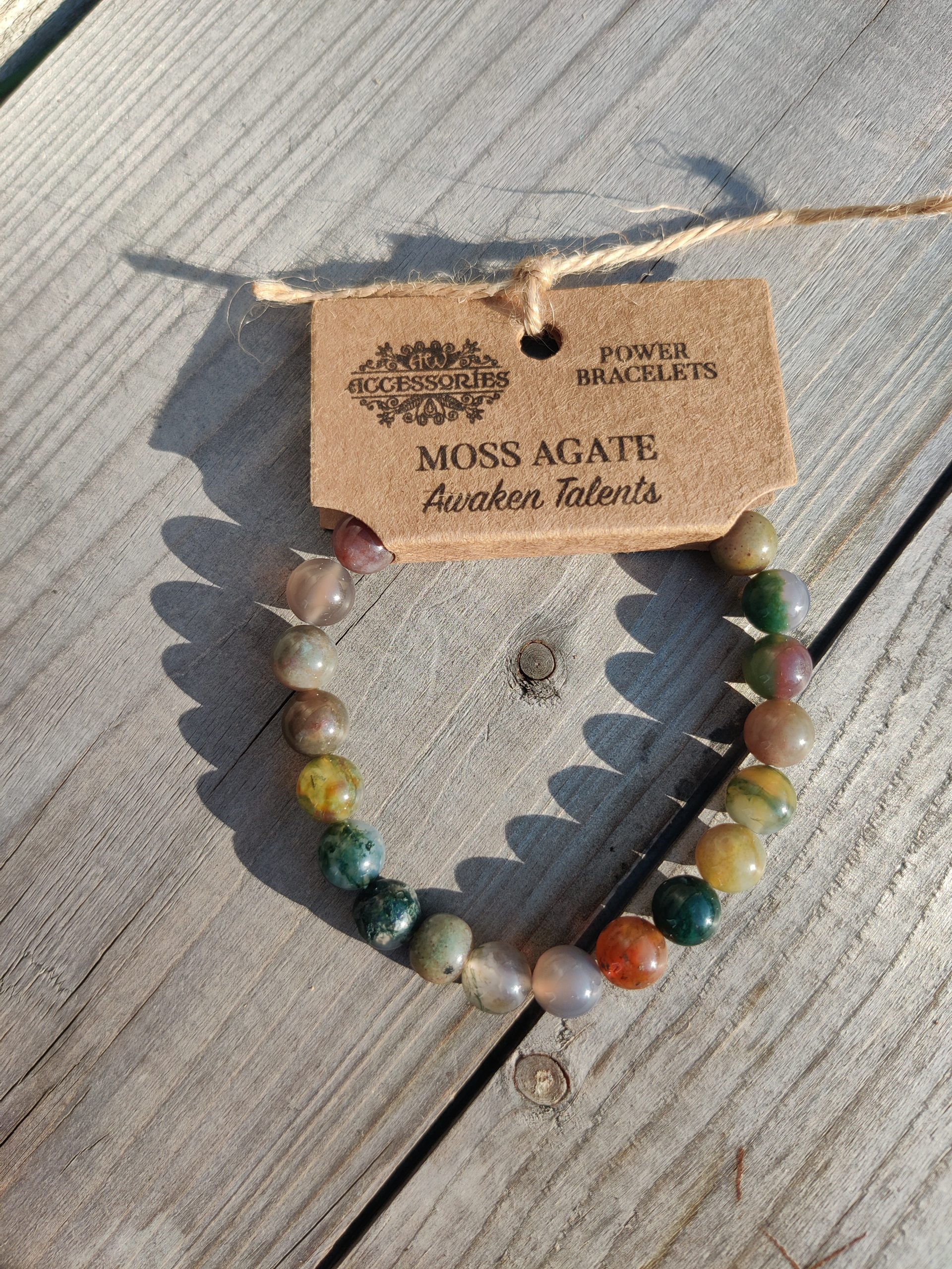 Moss Agate Power Bracelet