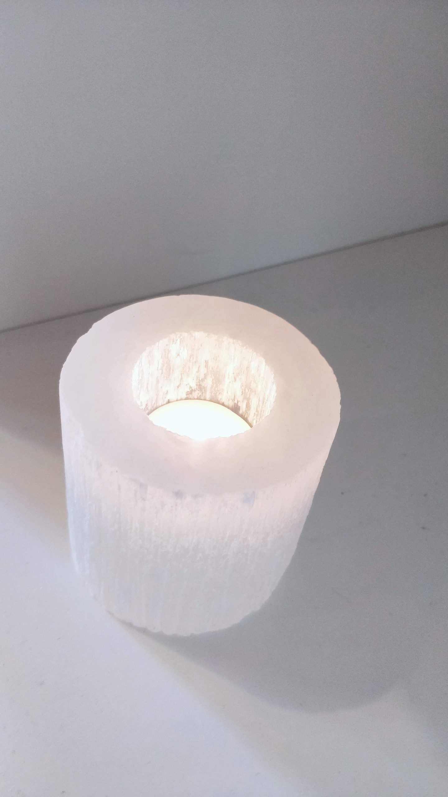 Selenite Smooth Top Tea Light Holder