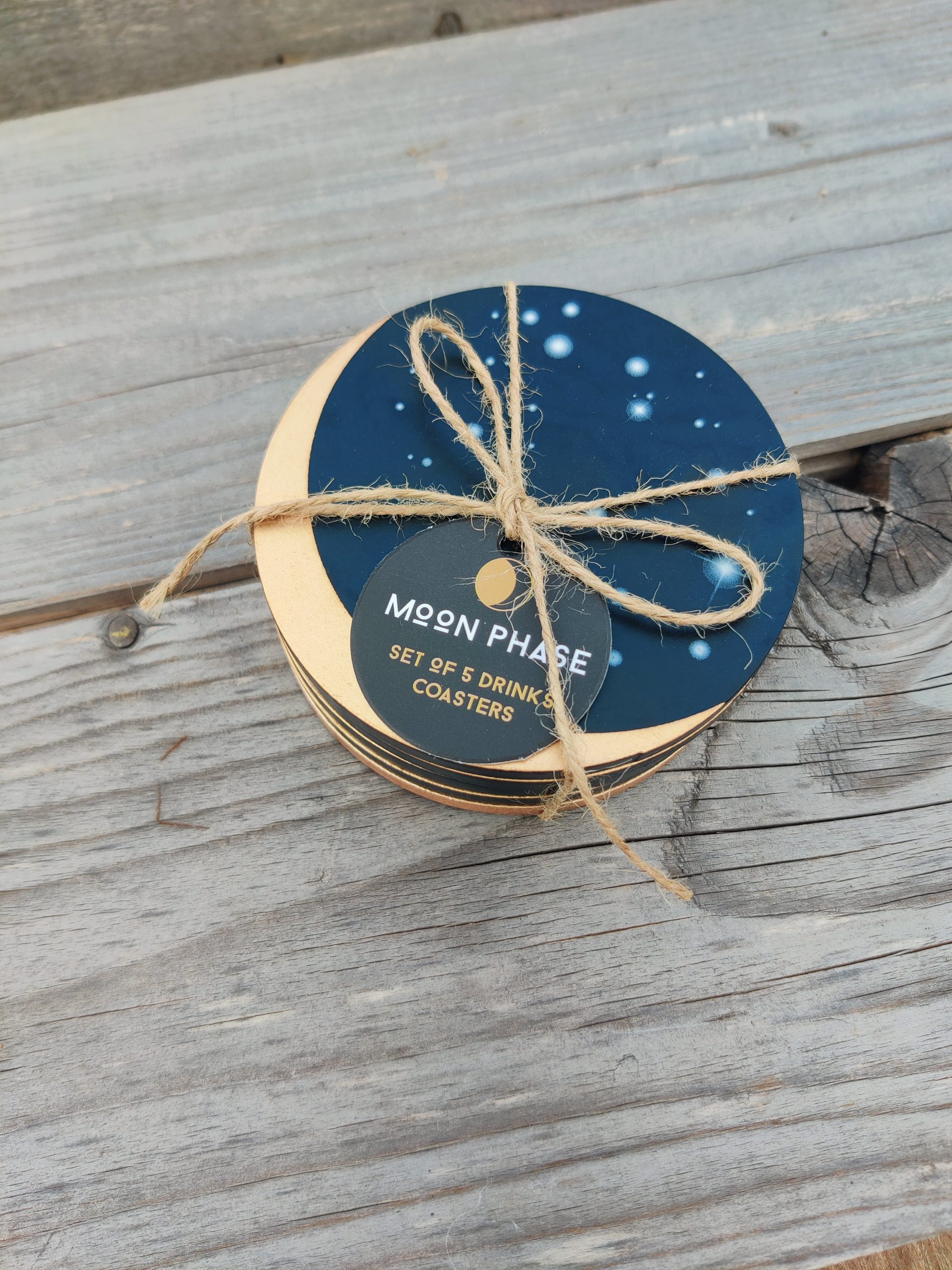 Moon Phase 5 Coaster Set