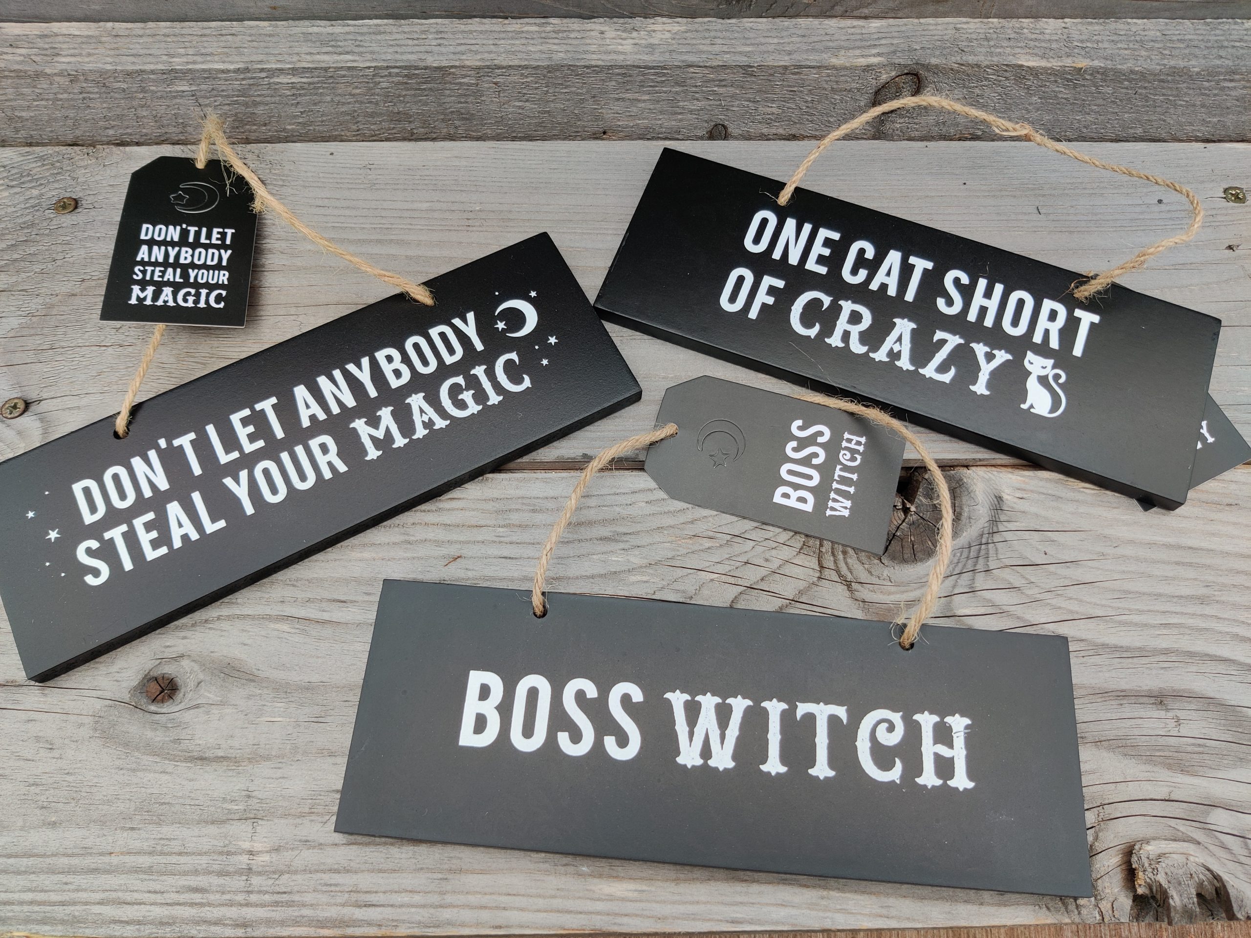 Black Halloween Wall Sign Range