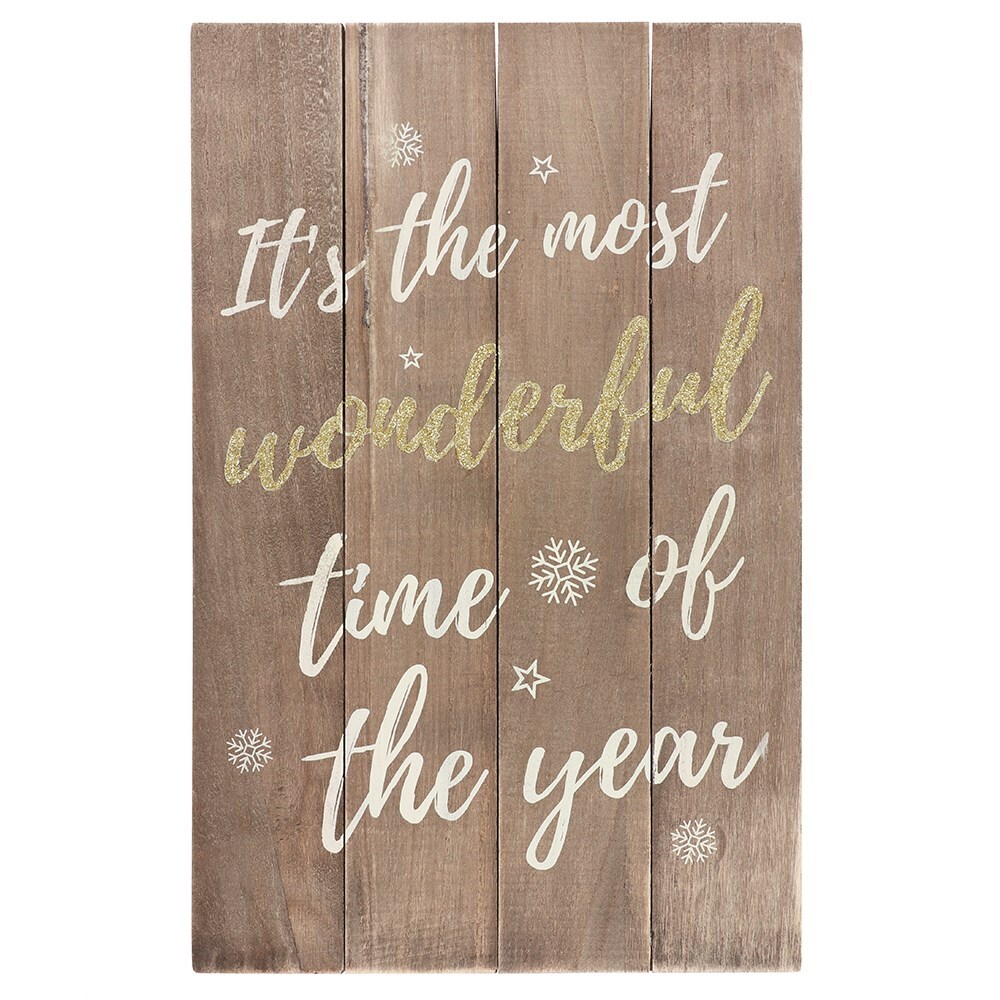 It’s The Most Wonderful Time Of The Year Wooden Plaque