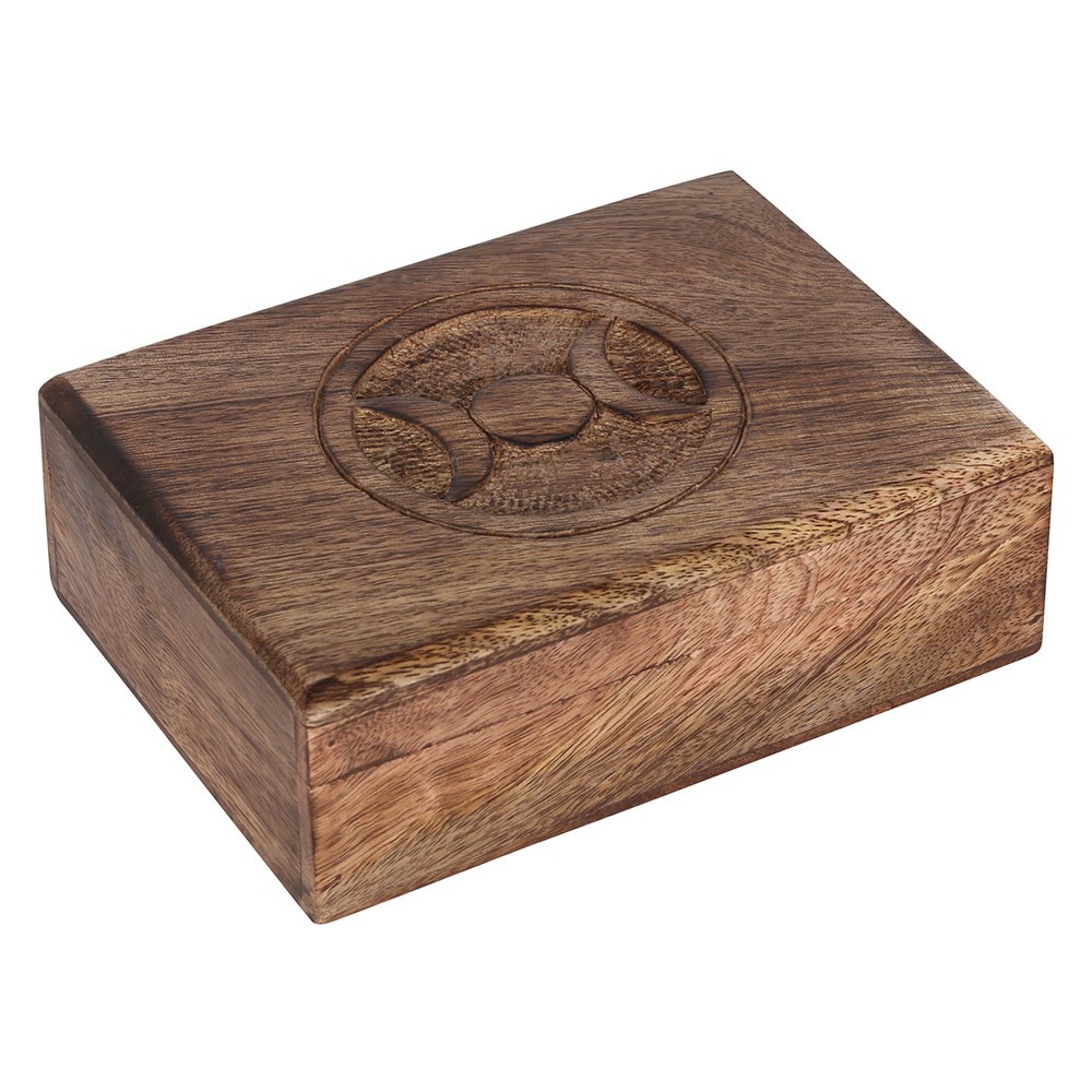 Triple Moon Tarot Card Wooden Box