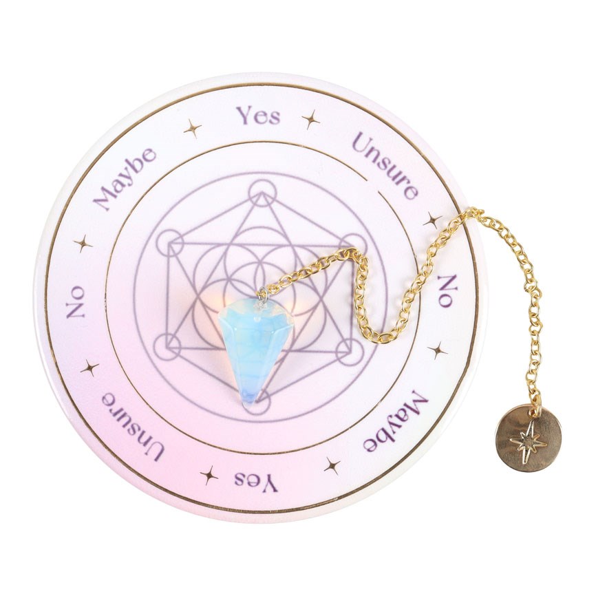 Opalite Pendulum Ceramic Divination Kit