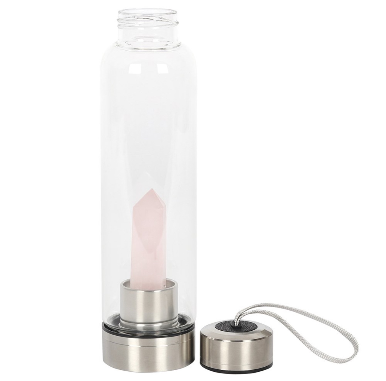 Rose Quartz Purifying Crystal Water Bottle