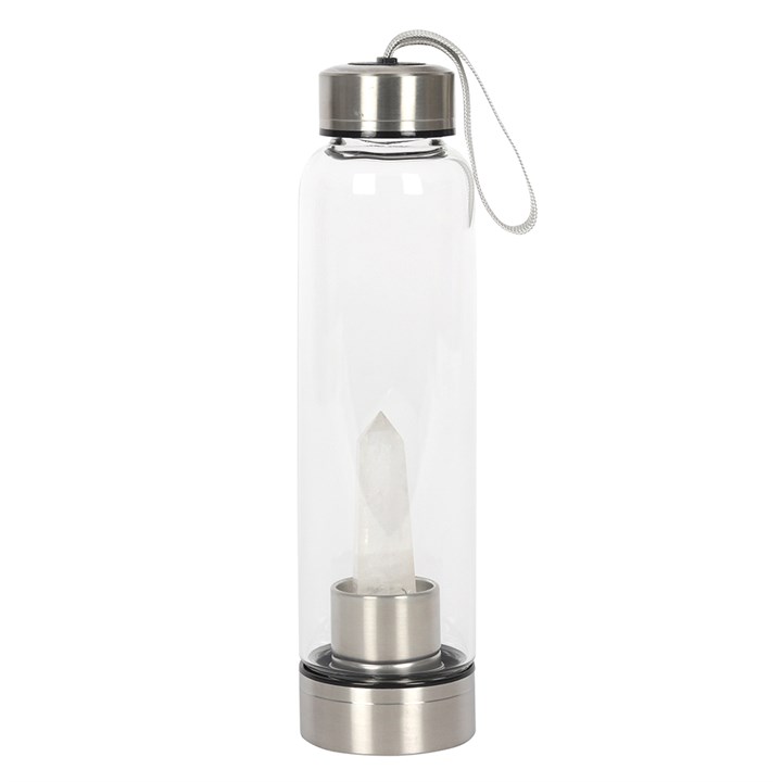 Clear Quartz Energising Crystal Water Bottle