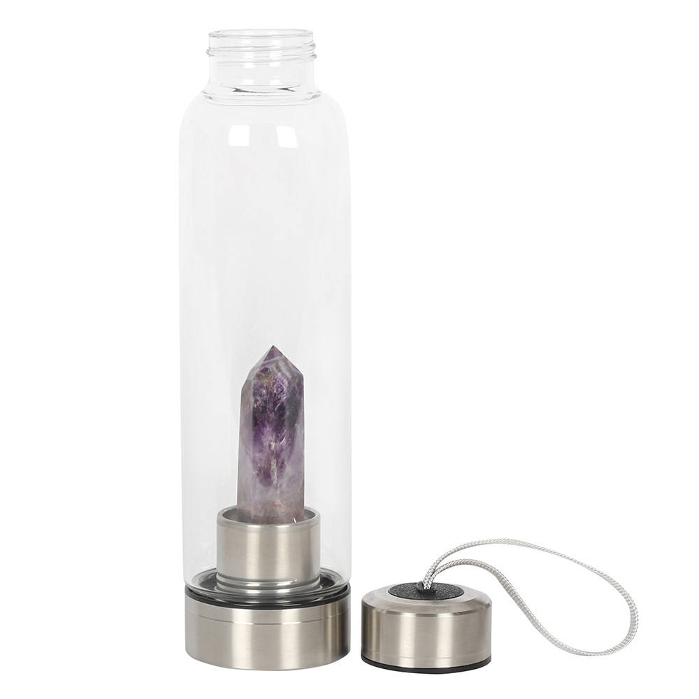 Amethyst Calming Crystal Water Bottle