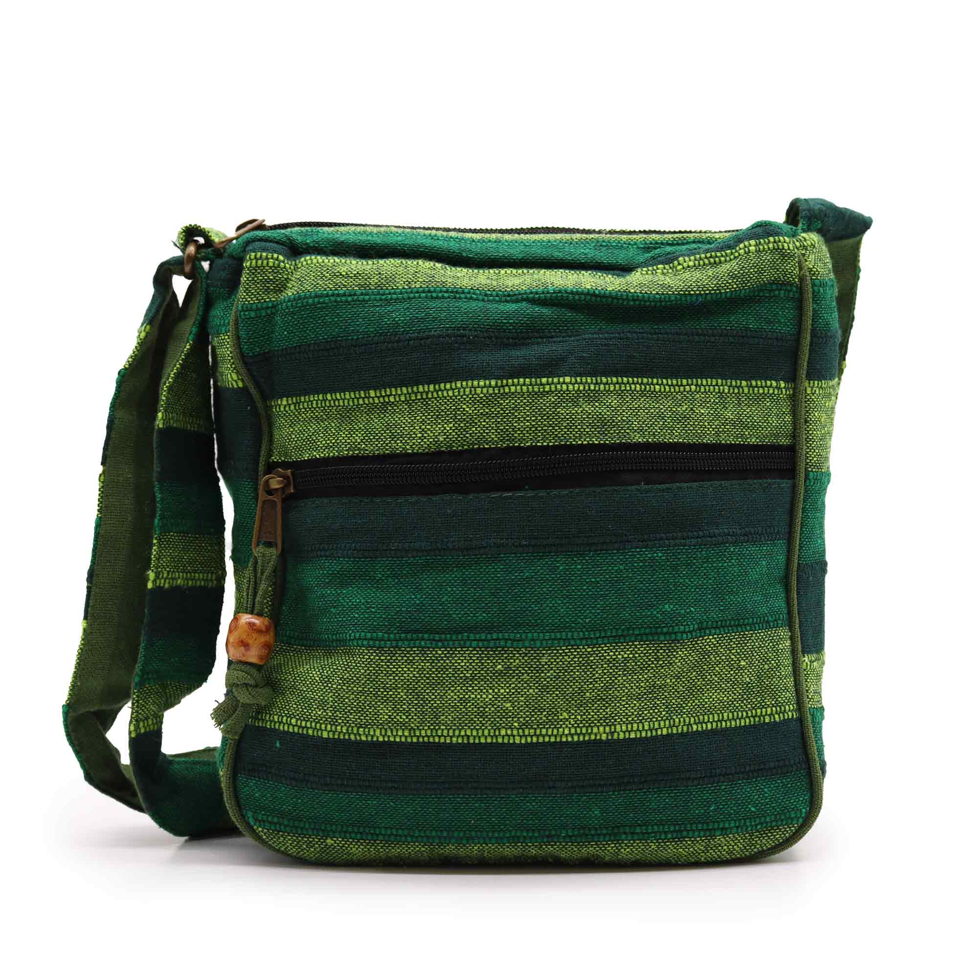 Large Nepal Sling Bag with Adjustable Strap – Forest Green