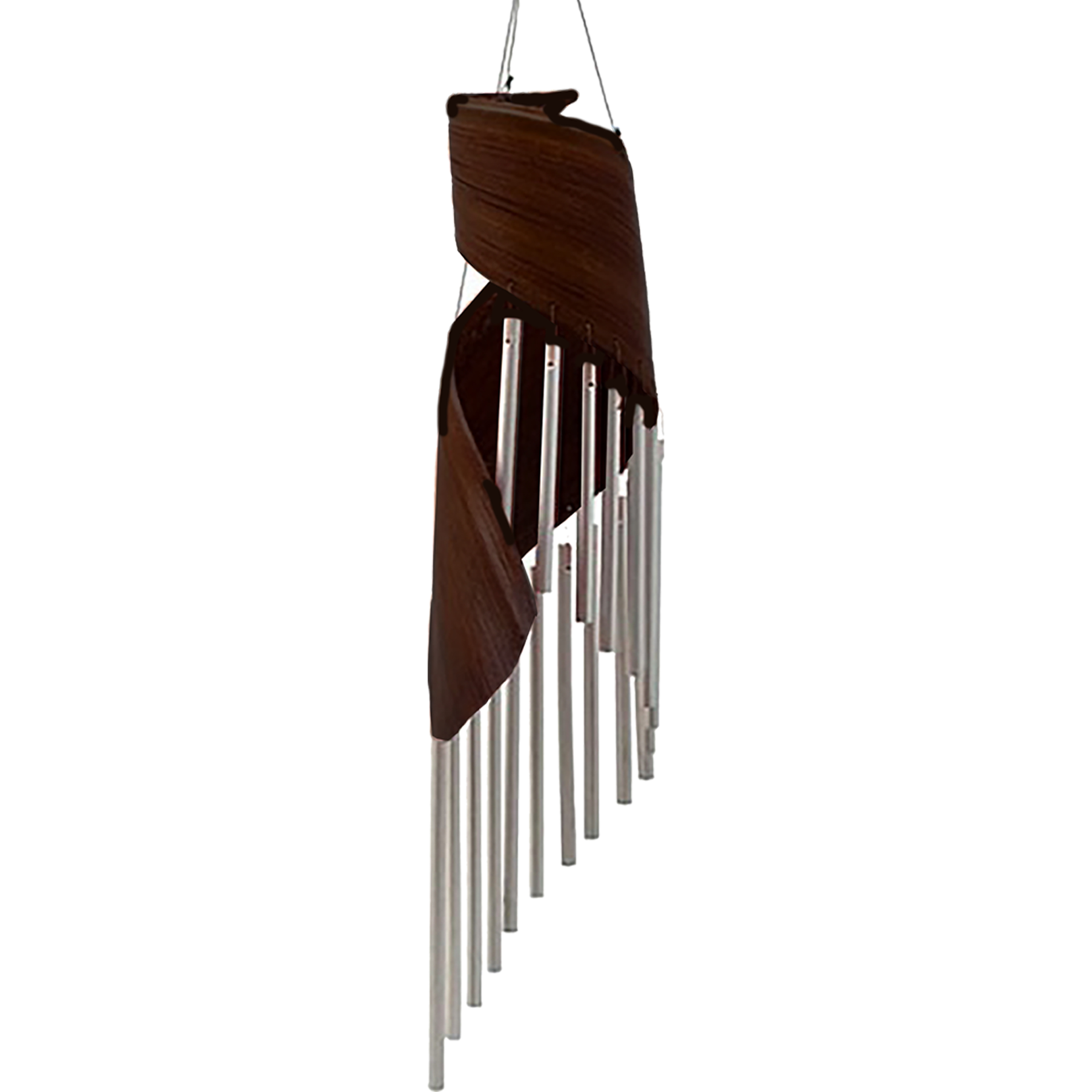Coconut Leaf Wind Chimes – Chocolate