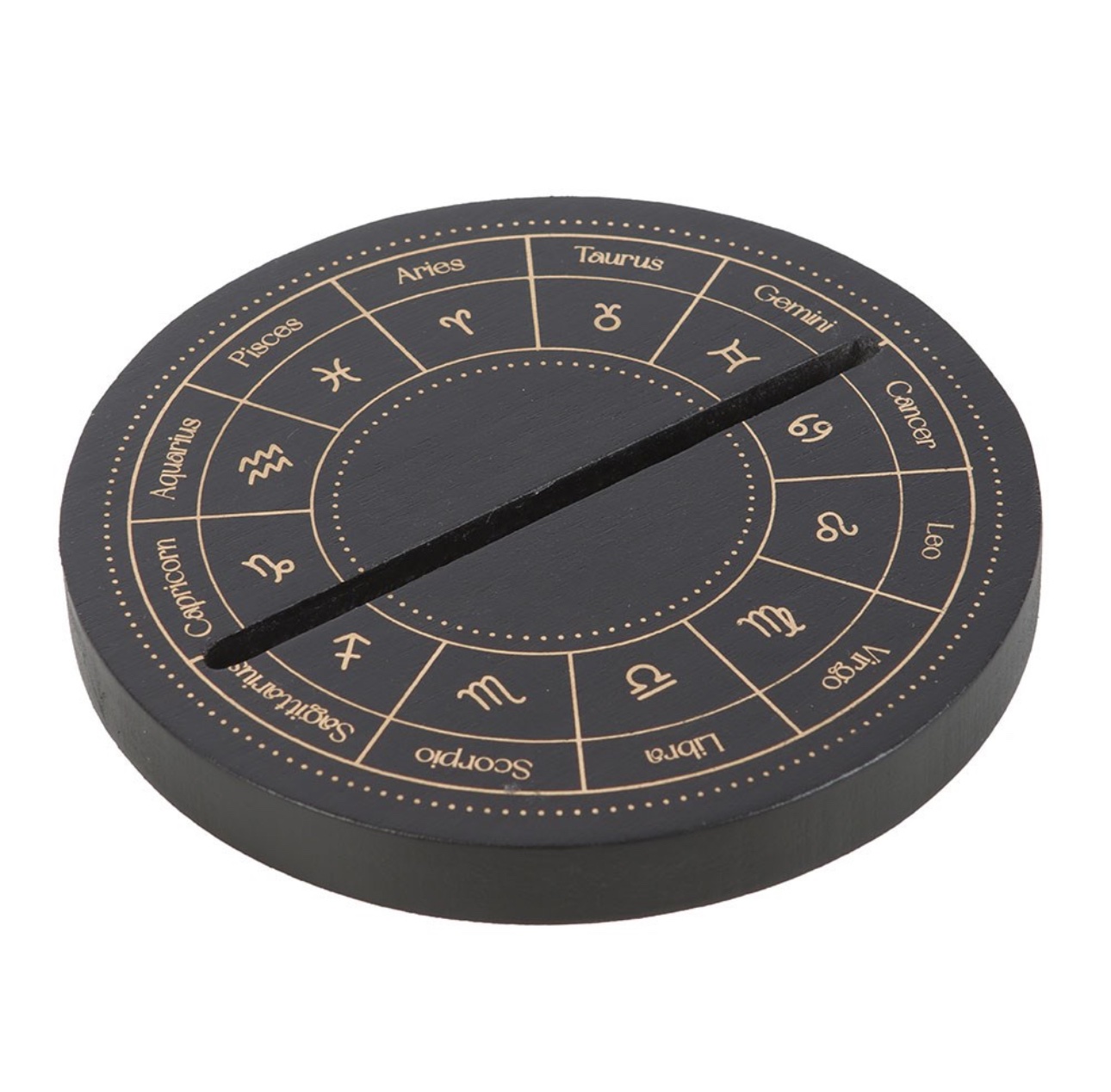 Black Astrology Wheel tarot card stand
