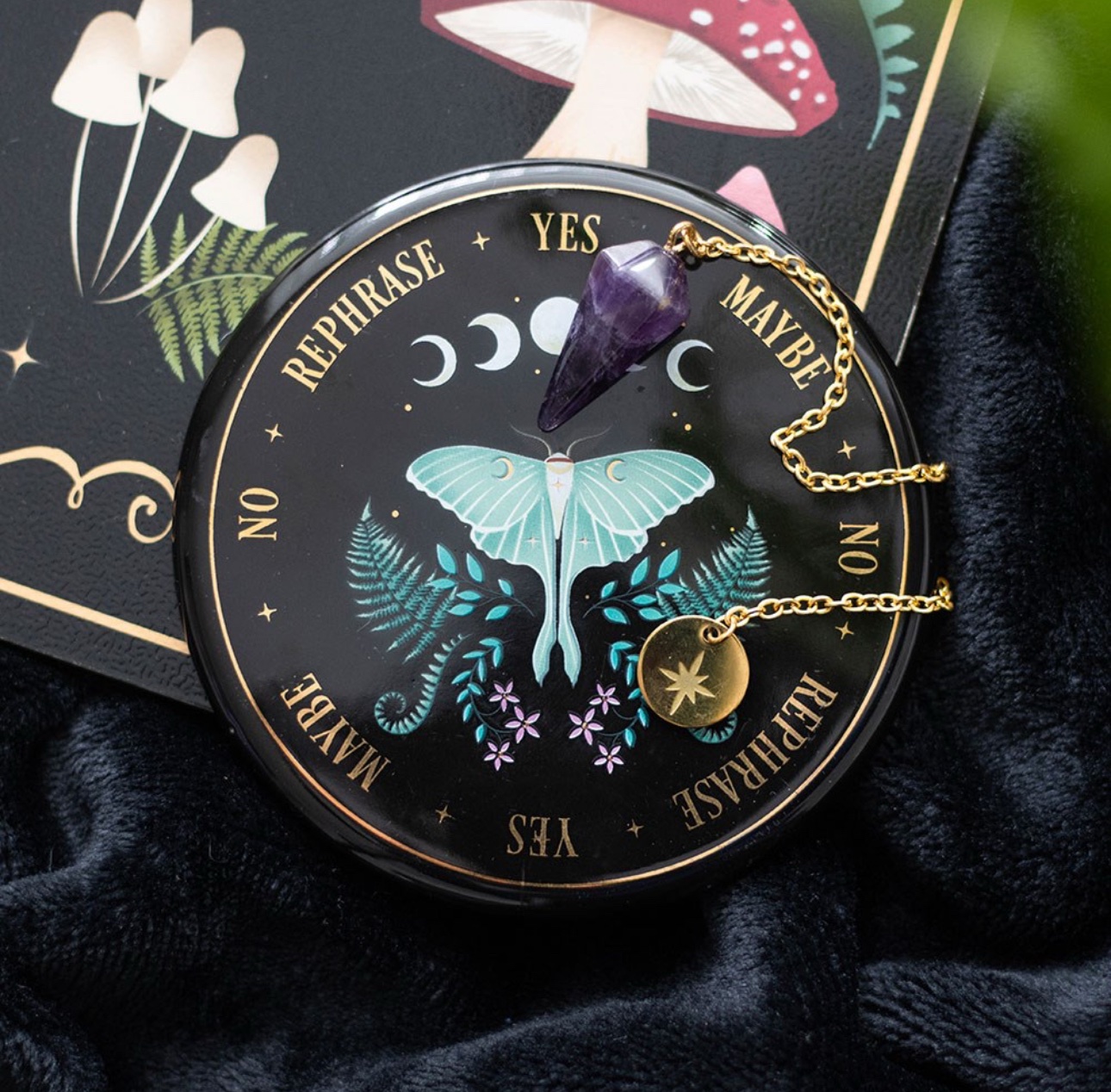 Luna Moth Pendulum  Divination Set