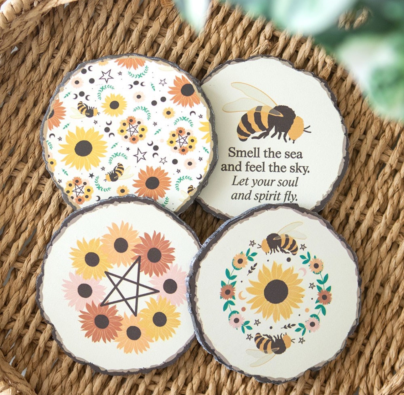 Wooden Summer Solstice Coasters